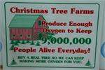 9,000,000 People Tree Lot Sign